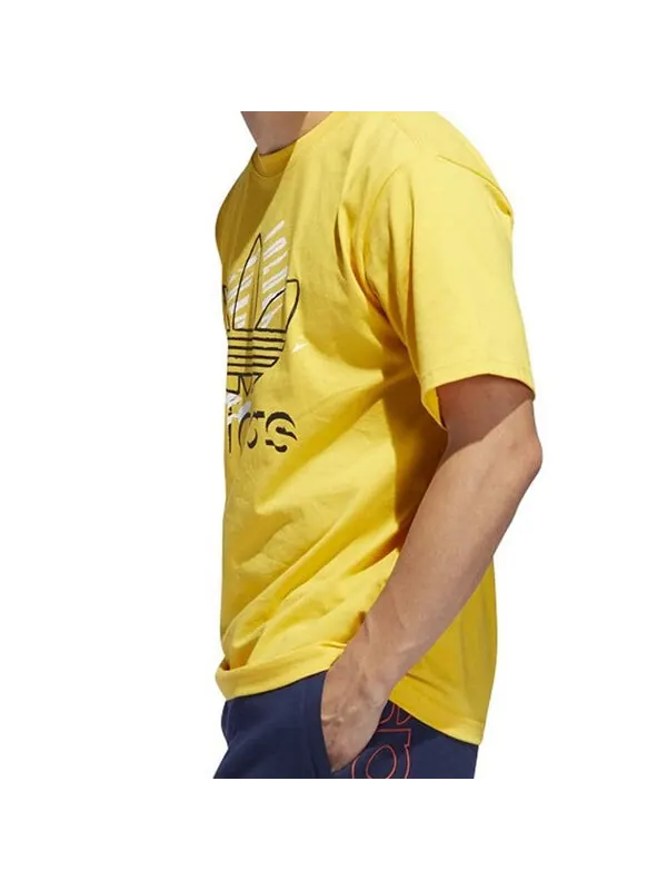 Футболка originals trefoil art tee logo tee Adidas — изображение 4 из 4, желтый