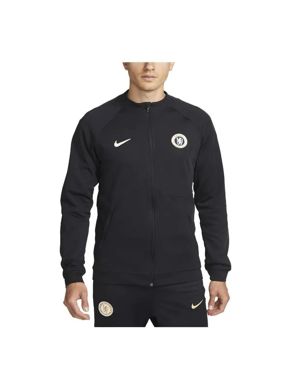 Куртка chelsea fc academy pro full-zip knit jacket 'black' Nike — изображение 1 из 1, черный