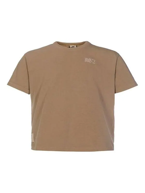 Футболка Men's Nike NAI-KE Cha Nai-Ke Cha Series Solid Color Sports Round Neck Short Sleeve Khaki — изображение 1 из 3