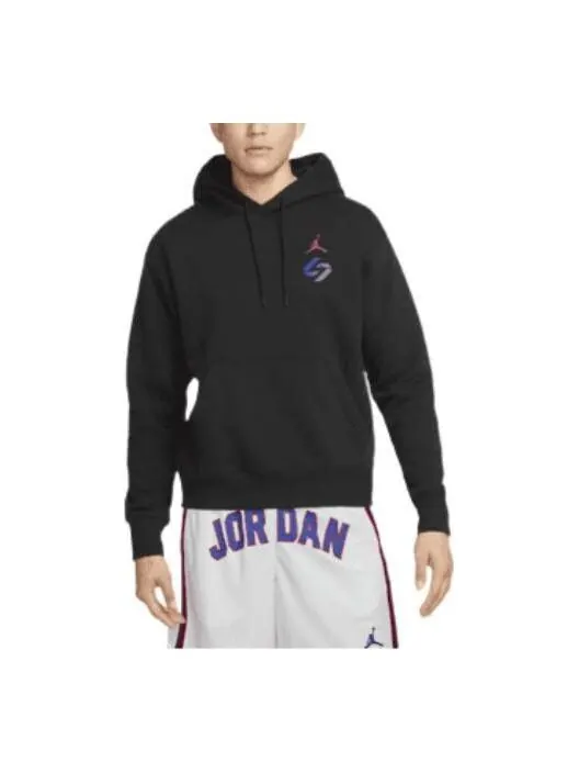 Толстовка Men's Air Jordan Luka Ntr Glitch Pattern Printing Pullover Casual Black — изображение 1 из 3, мульти