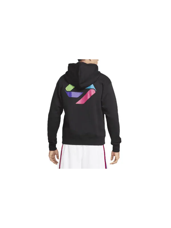 Толстовка Men's Air Jordan Luka Ntr Glitch Pattern Printing Pullover Casual Black — изображение 2 из 3, мульти