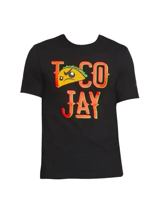 Футболка Men's Air Jordan Alphabet Printing Round Neck Short Sleeve Black T-Shirt — изображение 1 из 4, мульти