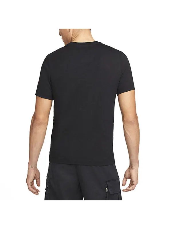 Футболка Men's Air Jordan Alphabet Printing Round Neck Short Sleeve Black T-Shirt — изображение 4 из 4, мульти