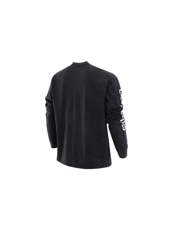 Футболка Air Jordan Los Angeles Lakers Courtside Max90 Long-sleeve T-shirt 'Black' — изображение 2 из 3, черный/мульти