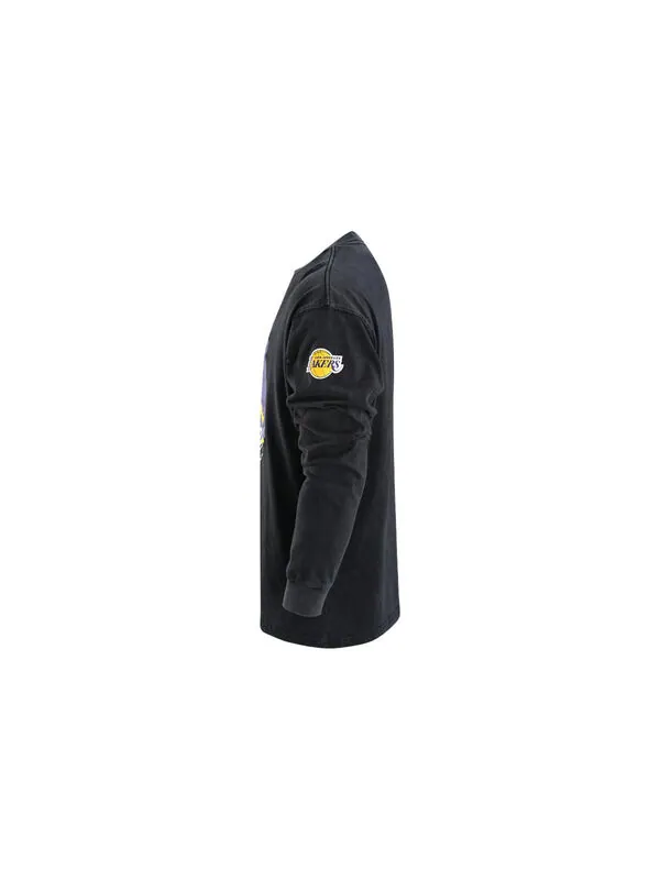 Футболка Air Jordan Los Angeles Lakers Courtside Max90 Long-sleeve T-shirt 'Black' — изображение 3 из 3, черный/мульти