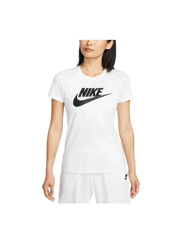 Футболка (WMNS) Nike Sportswear Essentials Logo T-Shirt 'White' — изображение 1 из 2, белый