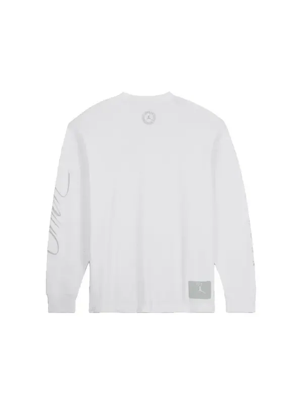 Футболка x union long-sleeve t-shirt 'white grey haze' Air Jordan — изображение 2 из 2, белый/серый