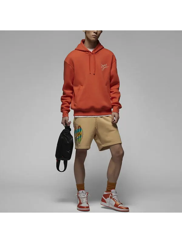 Толстовка Air Jordan Flight MVP Hoodies 'Orange' — изображение 3 из 3, оранжевый/мульти