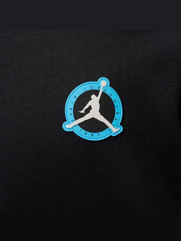 Толстовка Air Jordan Flight MVP Fleece Pullover Hoodie 'Black Lush Orange' — изображение 3 из 4, черный/оранжевый