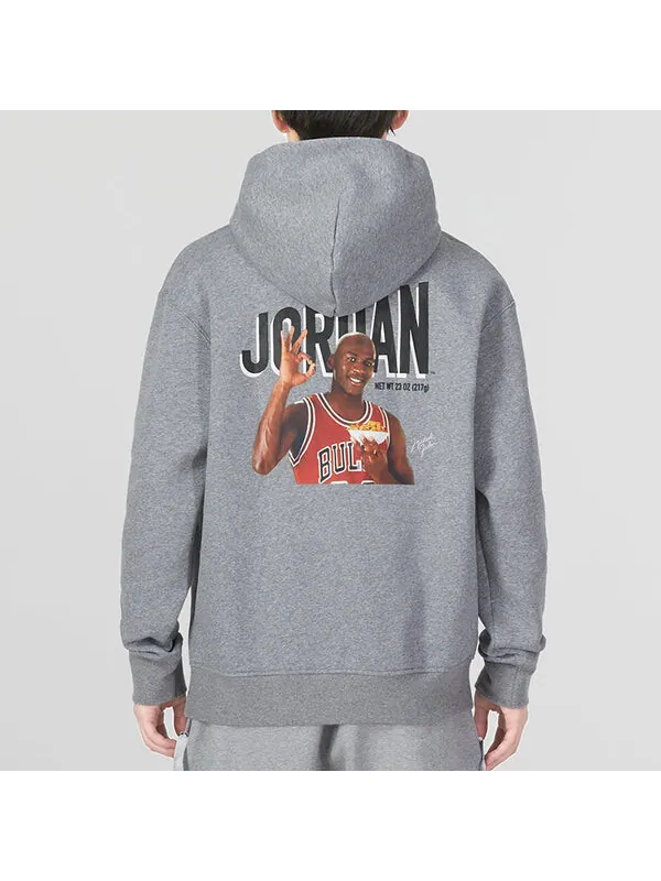 Толстовка Air Jordan OK Logo Hoodie 'Grey' — изображение 2 из 3, серый/мульти