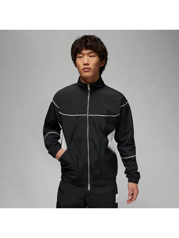 Куртка Air Jordan Essential Statement Warm Up Jacket 'Black Grey' — изображение 3 из 4, черный/серый