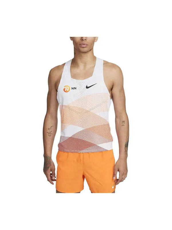 Майка Nike AeroSwift NN Running Singlet 'White Orange' — изображение 1 из 3, белый/мульти