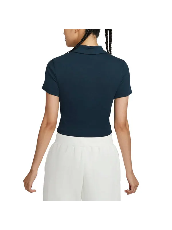 Рубашка поло sportswear essential polo shirt asia sizing 'dark blue' Nike — изображение 2 из 2, синий