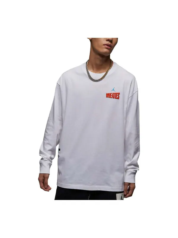 Футболка Air Jordan Flight MVP Long Sleeve T-Shirt 'White' — изображение 1 из 4, белый/мульти