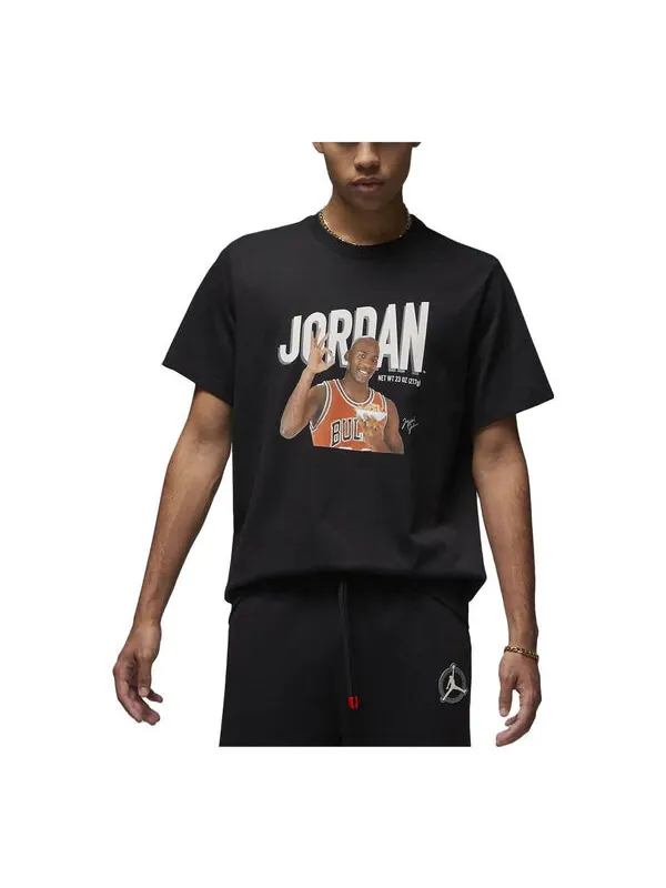 Футболка Air Jordan OK Logo T-Shirt 'Black' — изображение 1 из 3, черный/мульти