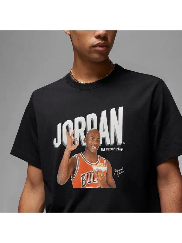 Футболка Air Jordan OK Logo T-Shirt 'Black' — изображение 2 из 3, черный/мульти