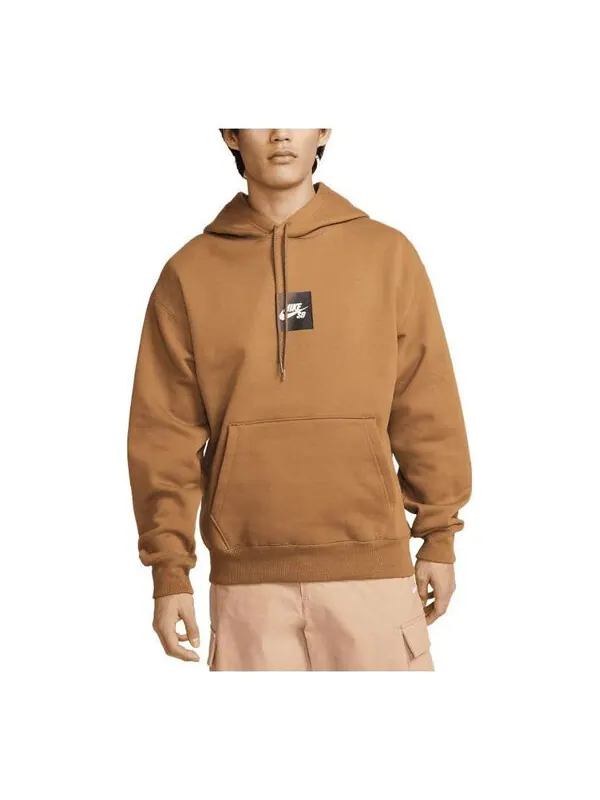 Толстовка Nike SB Fleece skateboard hooded top 'Tan' — изображение 1 из 3, бежевый/мульти