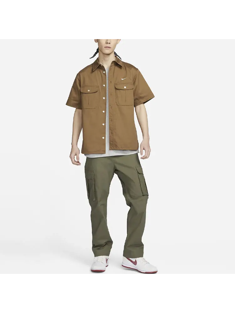 Рубашка Nike SB Short Sleeve Woven Skate Button Up Shirt 'Tan' DV9076-270 — 3