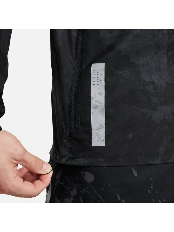 Куртка Nike Repel Run Division Running Jacket 'Black' — изображение 3 из 4, черный/мульти