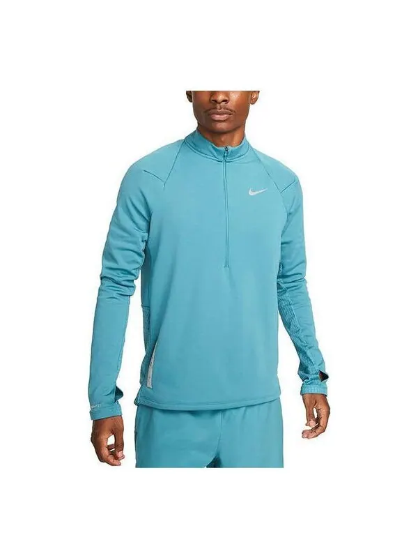Футболка Nike Therma-Fit Run Division 1/2 Zip Running Top 'Mineral Teal' — изображение 1 из 4, бирюзовый