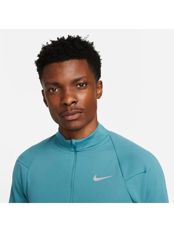 Футболка Nike Therma-Fit Run Division 1/2 Zip Running Top 'Mineral Teal' — изображение 2 из 4, бирюзовый