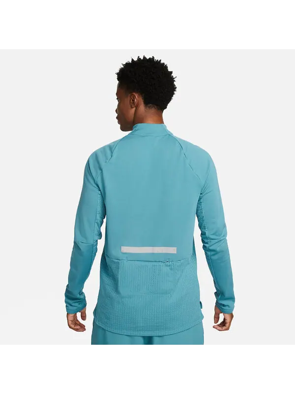 Футболка Nike Therma-Fit Run Division 1/2 Zip Running Top 'Mineral Teal' — изображение 4 из 4, бирюзовый