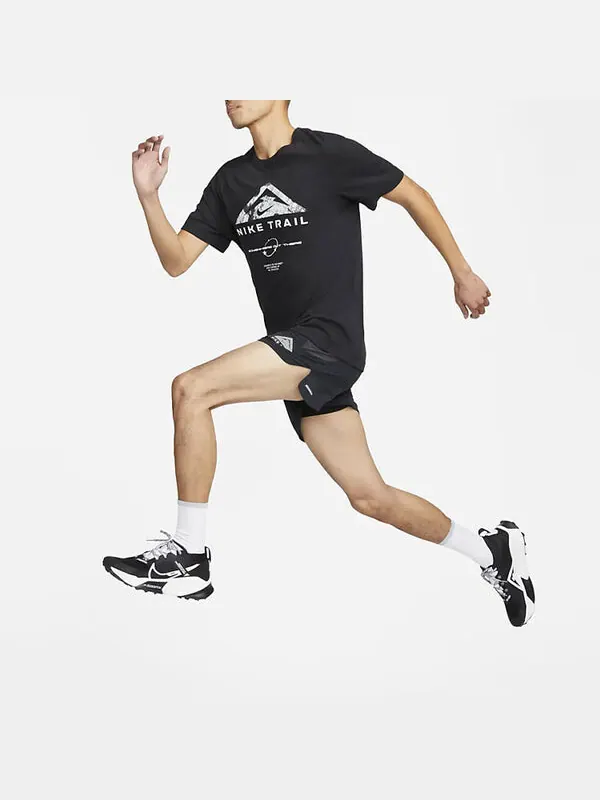 Шорты dri fit 13 см короткие шорты на подкладке для трейлраннинга Nike — изображение 3 из 4, черный/мульти