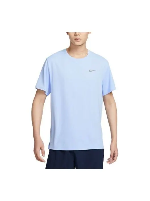 Футболка Nike Dri-FIT UV Miler Short-Sleeve Running Top 'Blue' — изображение 1 из 4, синий