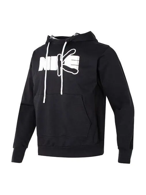 Толстовка Nike Dri-FIT Standard Issue Premium Pullover Basketball Hoodie 'Black White' — изображение 1 из 3, черный/мульти