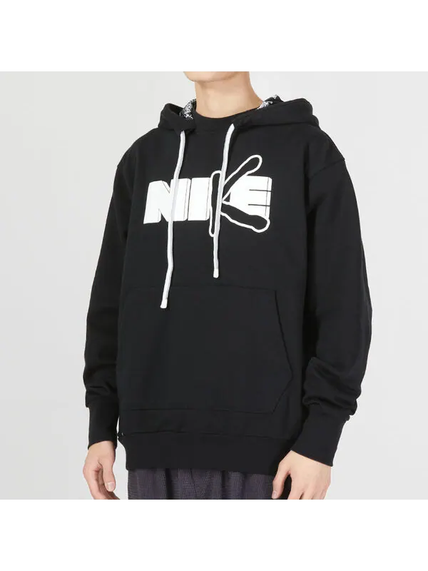 Толстовка Nike Dri-FIT Standard Issue Premium Pullover Basketball Hoodie 'Black White' — изображение 2 из 3, черный/мульти