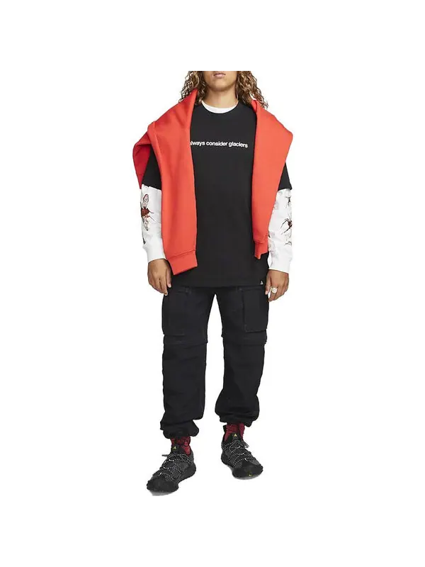 Футболка Nike ACG T-Shirt 'Black' — изображение 2 из 3, черный/белый