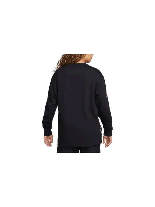 Футболка Nike ACG Long-Sleeve T-Shirt 'Black' — изображение 2 из 3, черный/белый