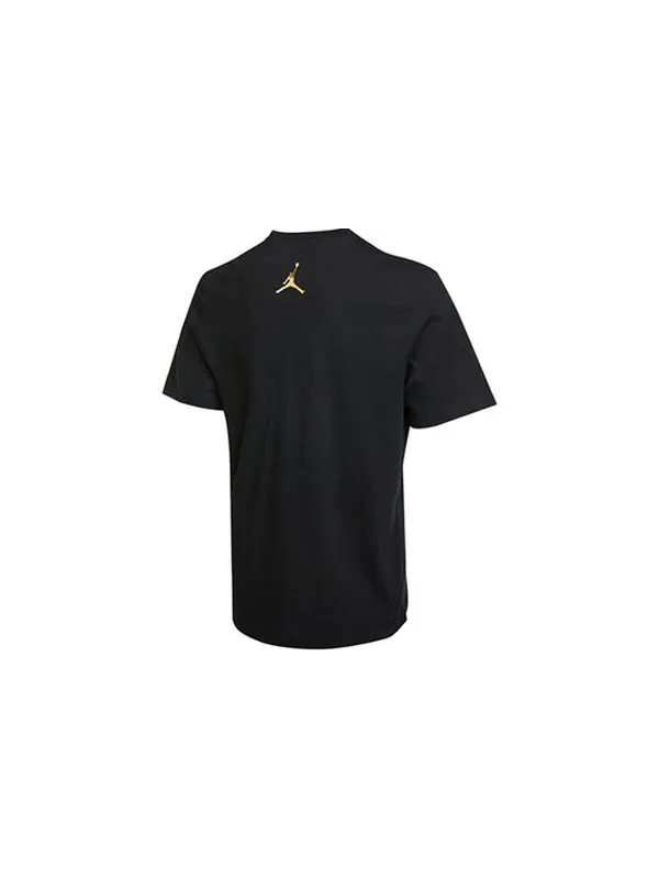 Футболка Men's Air Jordan Alphabet Shoes Printing Round Neck Casual Short Sleeve Black T-Shirt — изображение 2 из 4, мульти