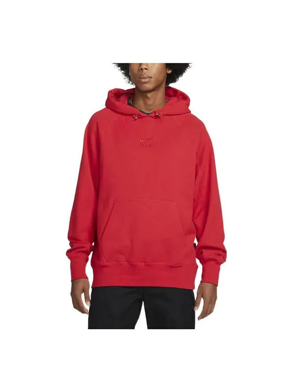 Толстовка Nike NSW Air Fleece Pillover Hoodie 'Red' — изображение 1 из 3, красный