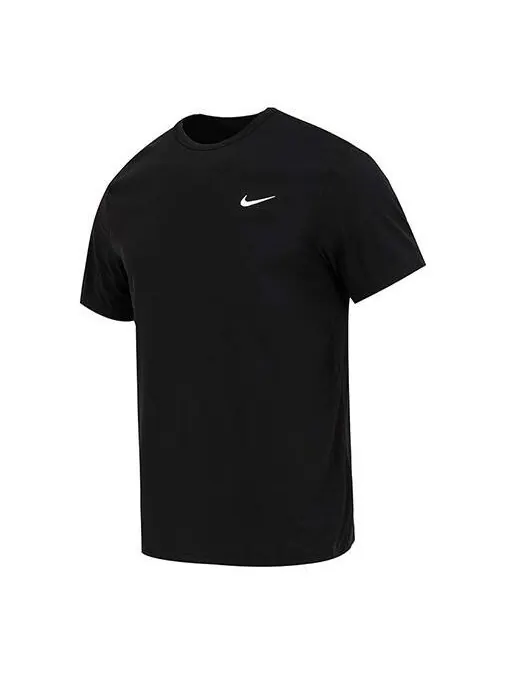 Футболка Nike Dri-FIT UV Hyverse Short Sleeve Fitness Top 'Black' — изображение 1 из 4, черный