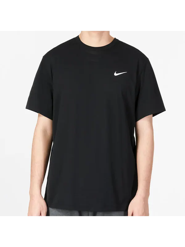 Футболка Nike Dri-FIT UV Hyverse Short Sleeve Fitness Top 'Black' — изображение 3 из 4, черный