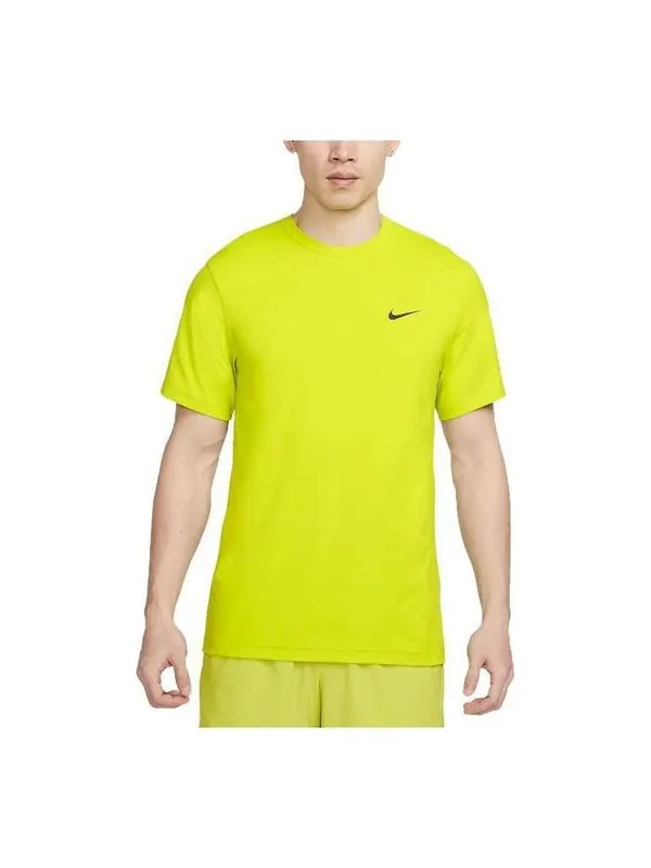 Футболка dri-fit uv hyverse t-shirt 'bright cactus' Nike — изображение 1 из 2, яркий/черный