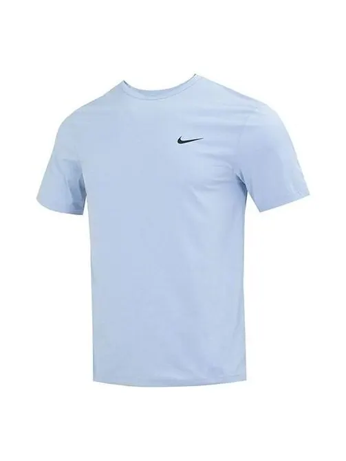 Футболка Nike Dri-FIT UV Hyverse Short Sleeve Fitness Top 'Blue' — изображение 1 из 4, синий
