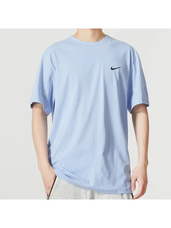 Футболка Nike Dri-FIT UV Hyverse Short Sleeve Fitness Top 'Blue' — изображение 3 из 4, синий
