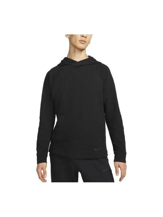 Толстовка Nike YOGA DRI-FIT Long-Sleeves T-shirt 'Black' — изображение 1 из 3, черный