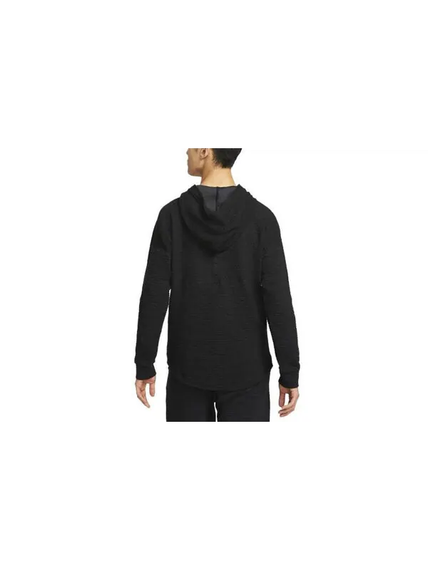 Толстовка Nike YOGA DRI-FIT Long-Sleeves T-shirt 'Black' — изображение 2 из 3, черный