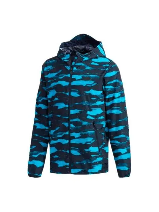 Куртка adidas Camouflage Windproof Sports Jacket Blue — изображение 1 из 4, синий