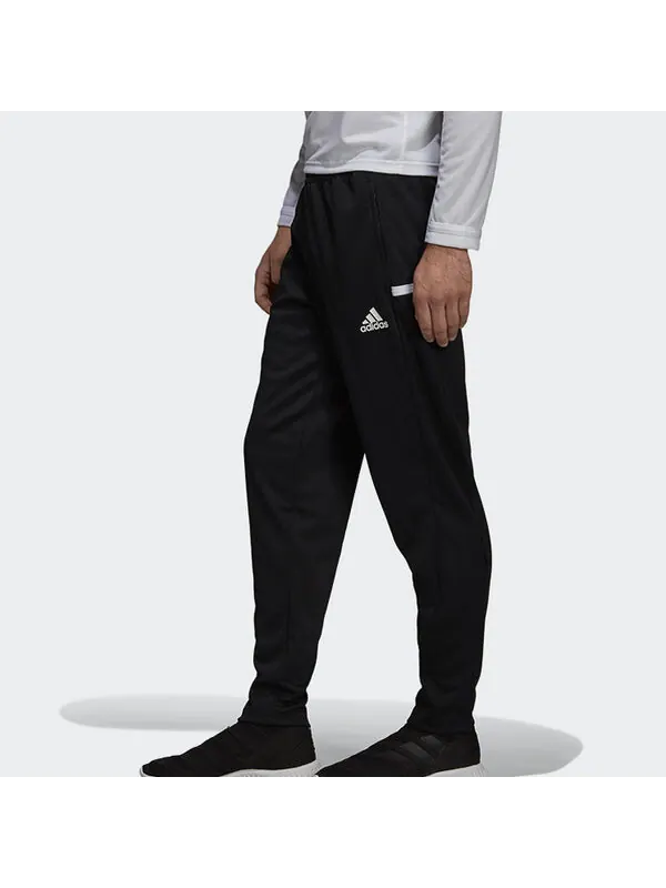 Спортивные штаны adidas T19 Outdoor Running Casual Sports Knit Long Pants Black — изображение 4 из 4, черный
