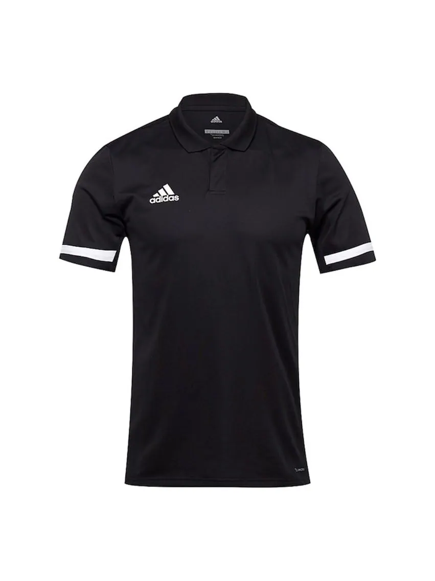 Футболка adidas T19 Polo M Athleisure Casual Sports Badminton Short Sleeve Polo Shirt Black — изображение 1 из 5, черный