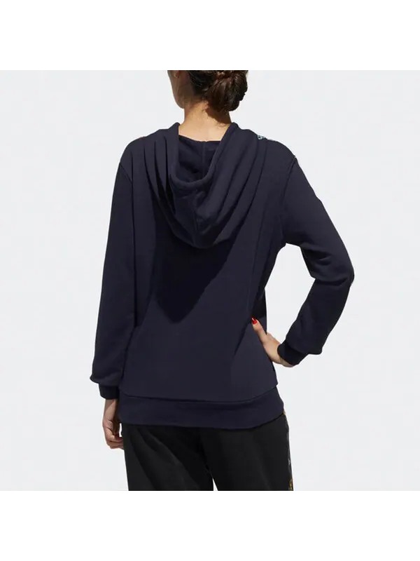 Толстовка neo casual sports pullover navy blue Adidas — изображение 4 из 4, синий
