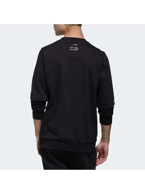 Толстовка adidas neo U AVNGRS SWT Casual Sports Round Neck Pullover Black — изображение 4 из 4, черный