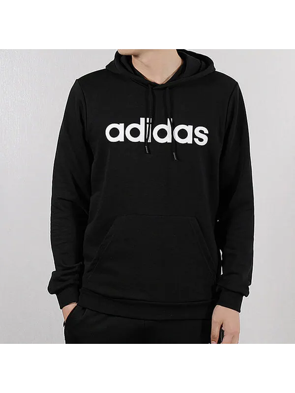 Толстовка Adidas Neo Hooded Sweatshirt 'Black' — изображение 3 из 4, черный