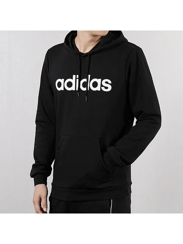 Толстовка Adidas Neo Hooded Sweatshirt 'Black' — изображение 4 из 4, черный