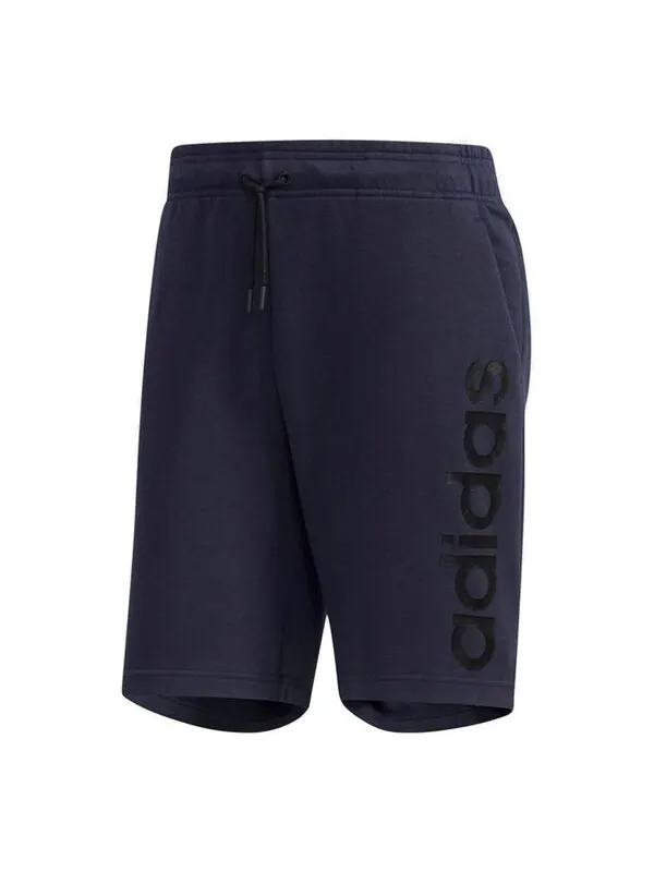 Шорты m ce shorts logo printing sports running knit navy blue Adidas — изображение 1 из 4, темно-синий