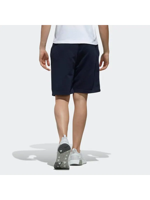 Шорты m ce shorts logo printing sports running knit navy blue Adidas — изображение 3 из 4, темно-синий